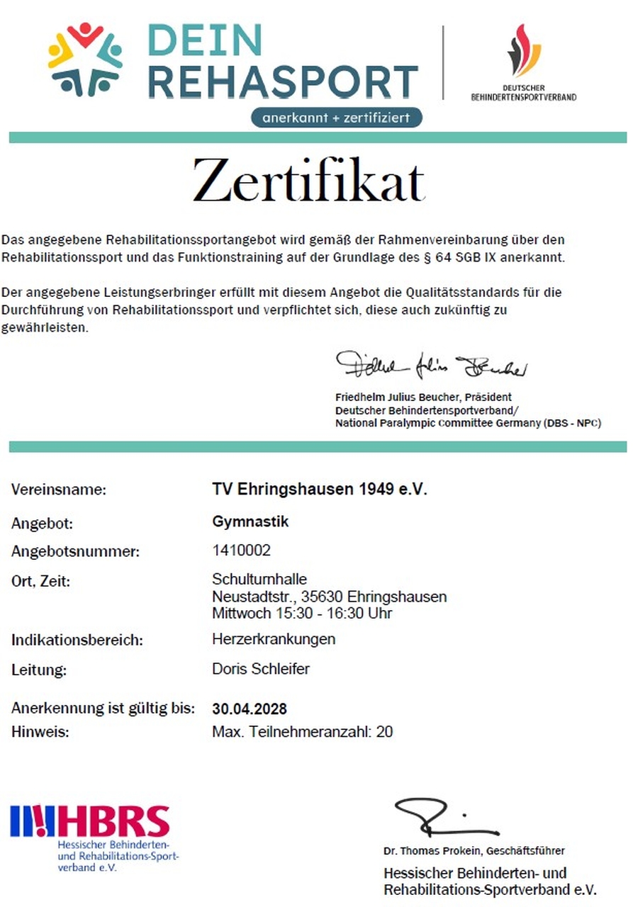 koronarsport zertifikat doris 26